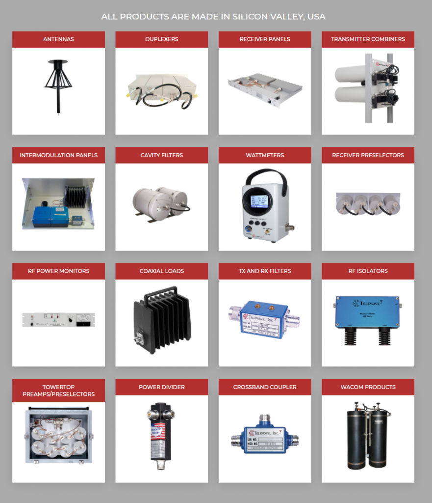 Telewave products list