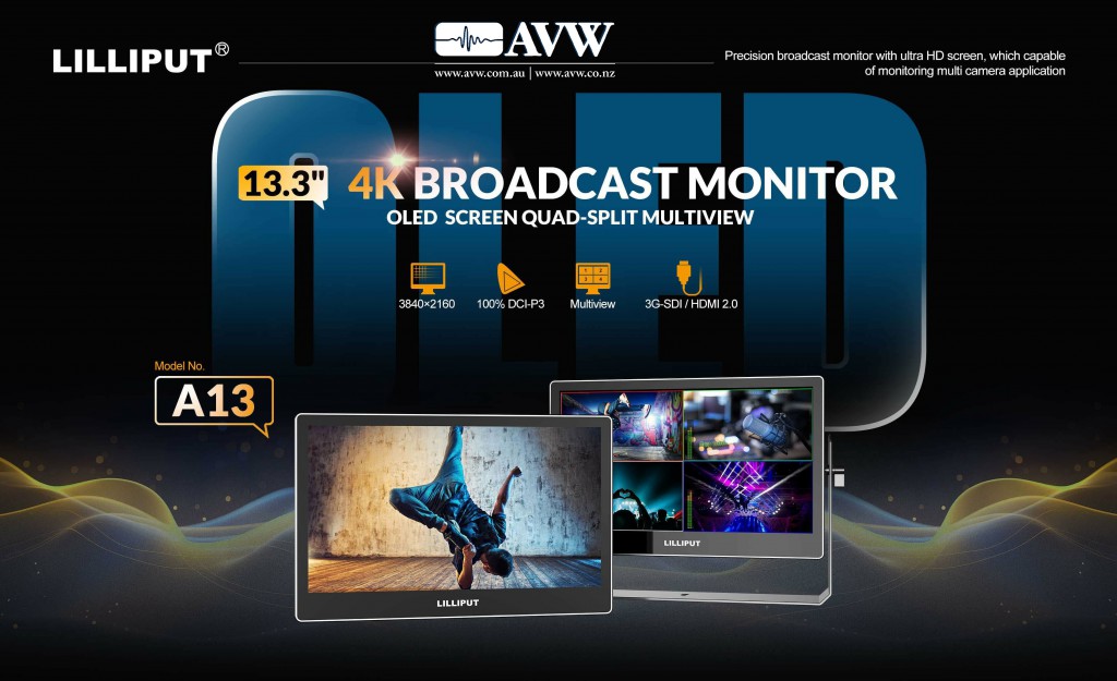 A13 13.3 inch 4K OLED Broadcast Monitor