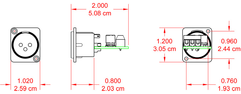 AMS-XLRMA demensions