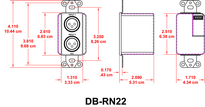 DB-RN22-dimensions