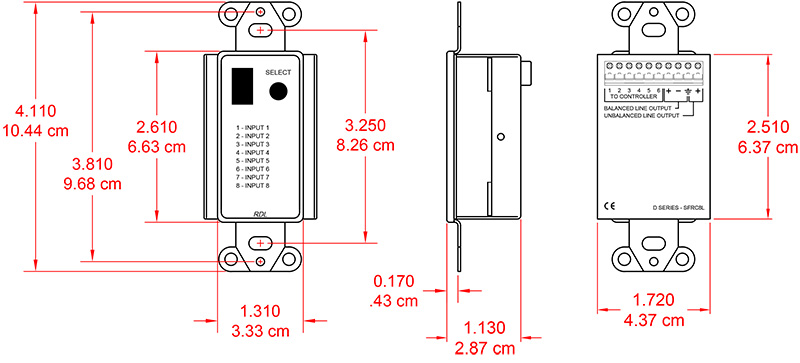 DB-SFRC8L-dimensions