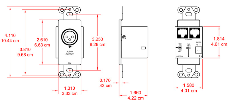 DB-TPR1A-dimensions