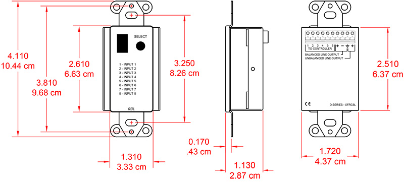 DS-SFRC8L-dimensions