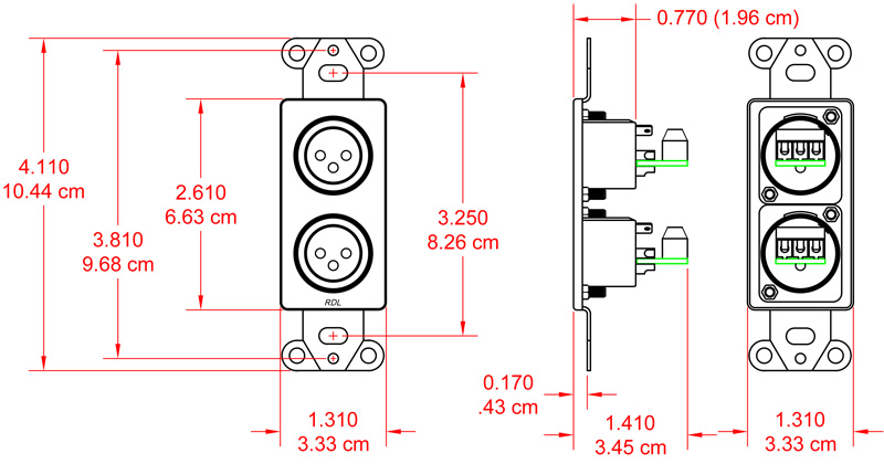 DS-XLR2-dimensions