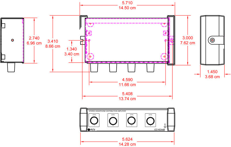 EZ-HDA4B-dimensions