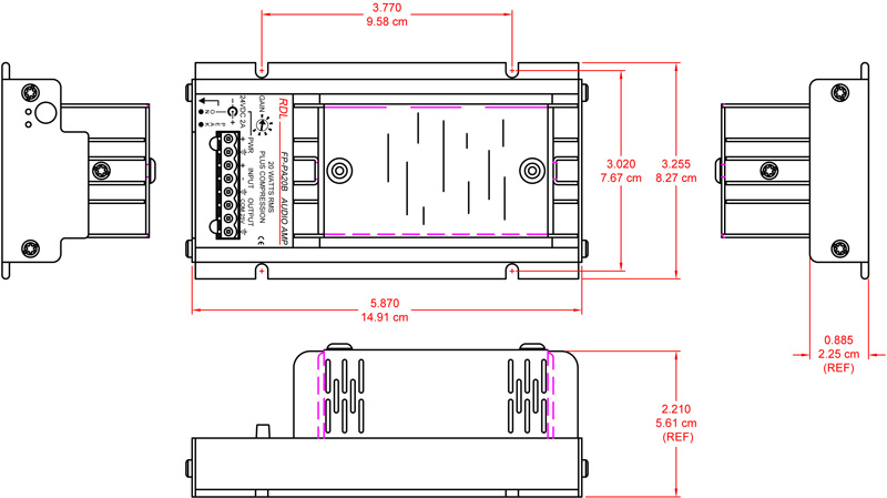 FP-PA20B-dimensions