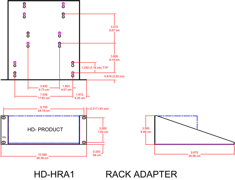 HD-HRA1-dimensions
