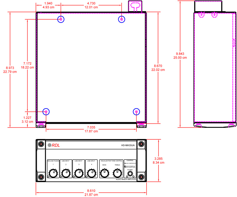 HD-MA35UA-dimensions