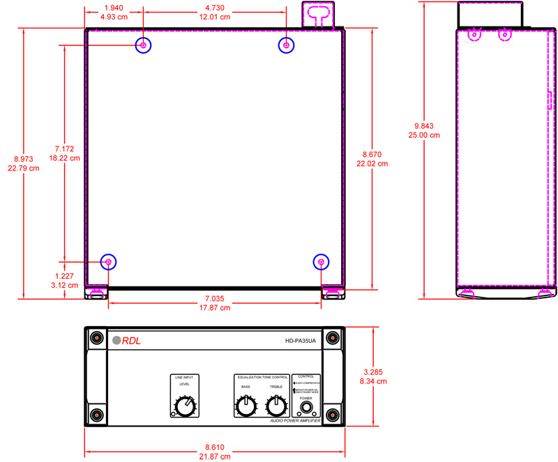 HD-PA35UA-dimensions