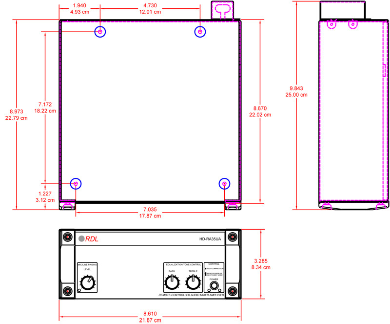 HD-RA35UA-dimensions