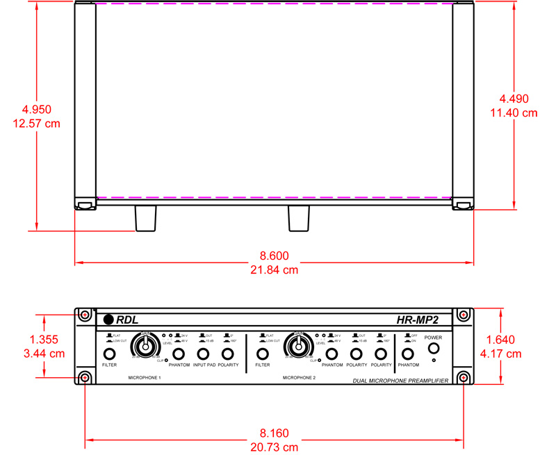 HR-MP2-dimensions