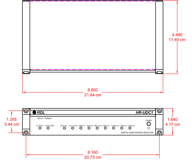 HR-UDC1-dimensions
