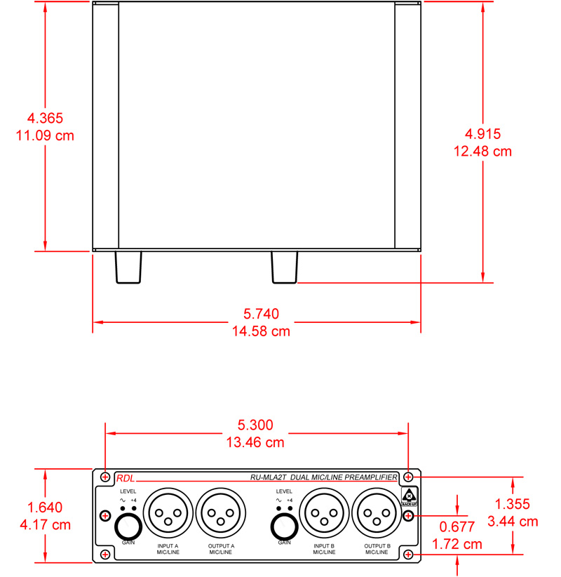 RU-MLA2T-dimensions