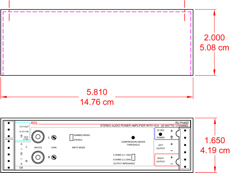 RU-PA40D-dimensions