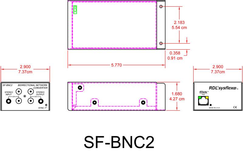 SF-BNC2-dimensions