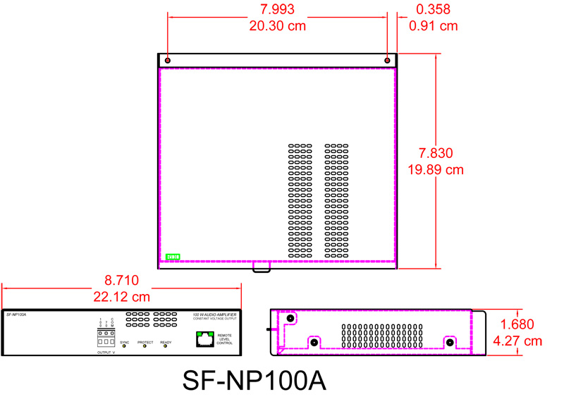 SF-NP100A-dimensions