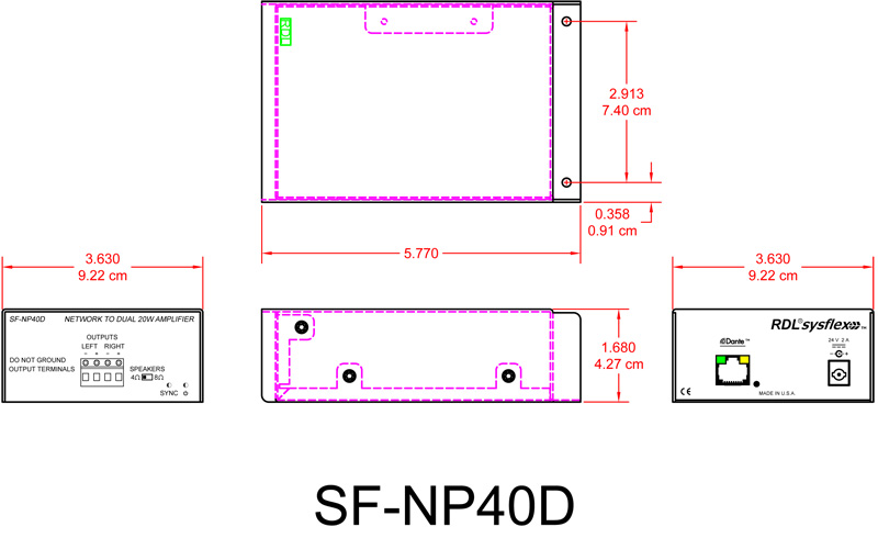 SF-NP40D-dimensions