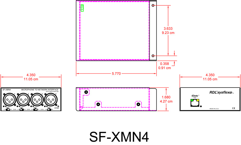 SF-XMN4-dimensions