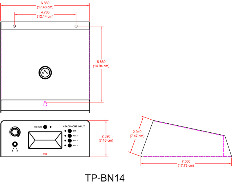 TP-BN14-dimensions