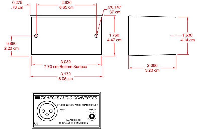 TX-AFC1F-dimensions