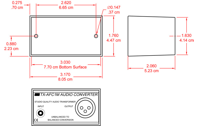 TX-AFC1M-dimensions