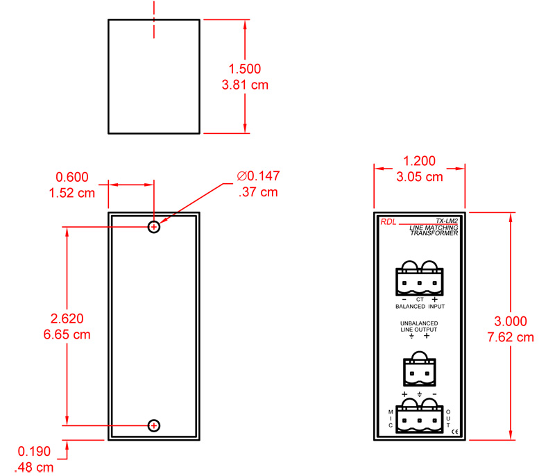 TX-LM2-dimensions