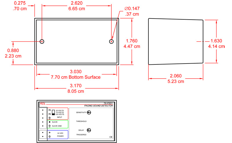 TX-PSD1-dimensions